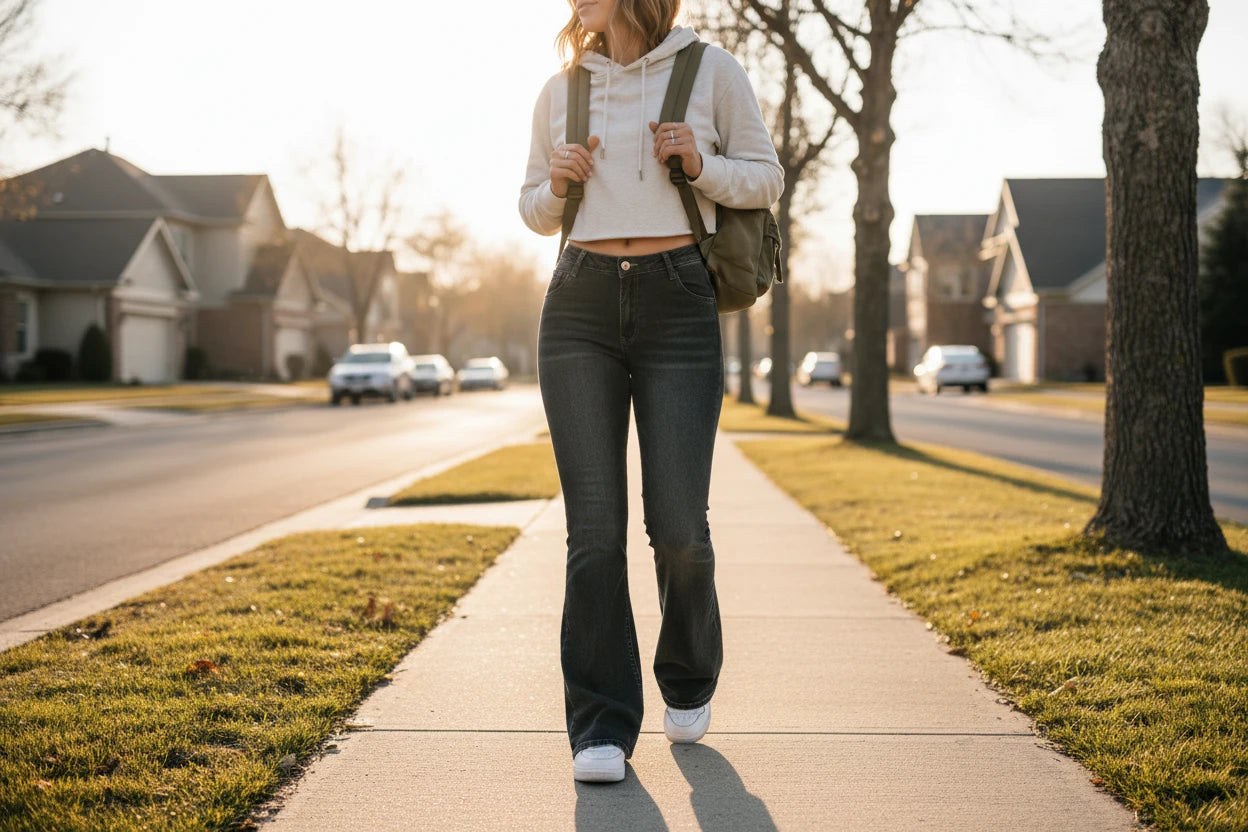 WDIRARA Womens Color Block Raw Hem High Waisted Jeans Straight Leg Denim Pants Black 26