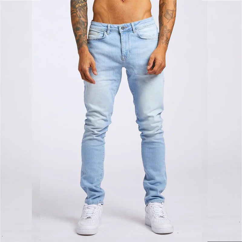 Gents' High-Waist Slim Jeans