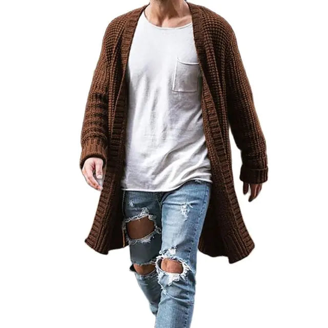 Men's Knit Cardigan Sweater Coat - Autumn Winter Fashion