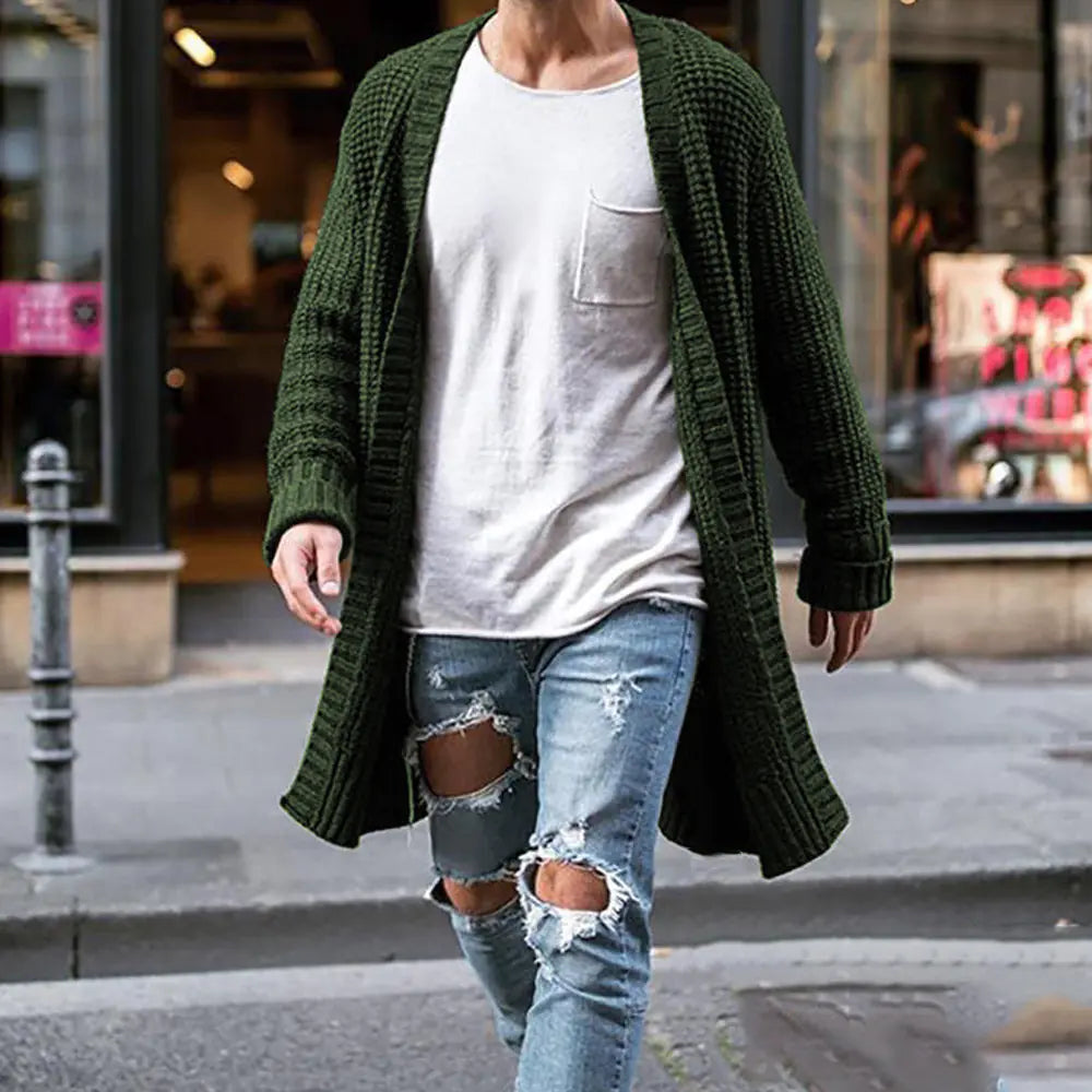 Men's Knit Cardigan Sweater Coat - Autumn Winter Fashion