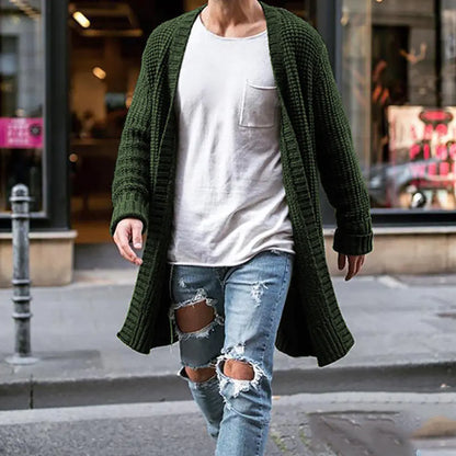 Men's Knit Cardigan Sweater Coat - Autumn Winter Fashion