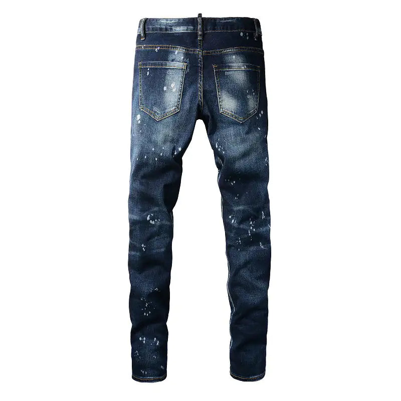 Men's Slim Hole Denim Jeans