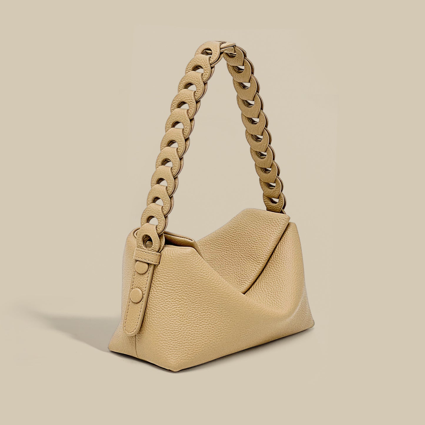 Woven First Layer Cowhide Leather Shoulder Bag