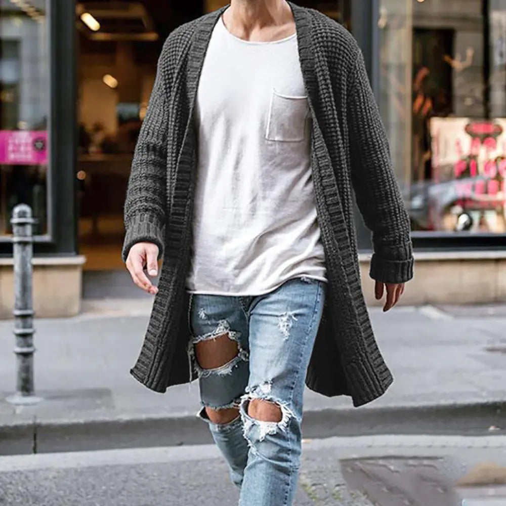 Men's Knit Cardigan Sweater Coat - Autumn Winter Fashion