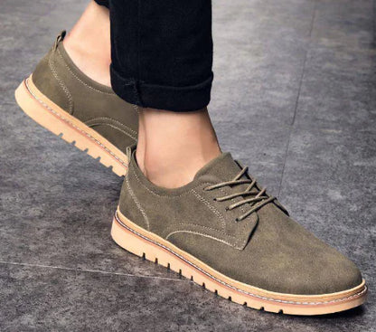 Men's Casual Suede Leather Work Shoes - British Style