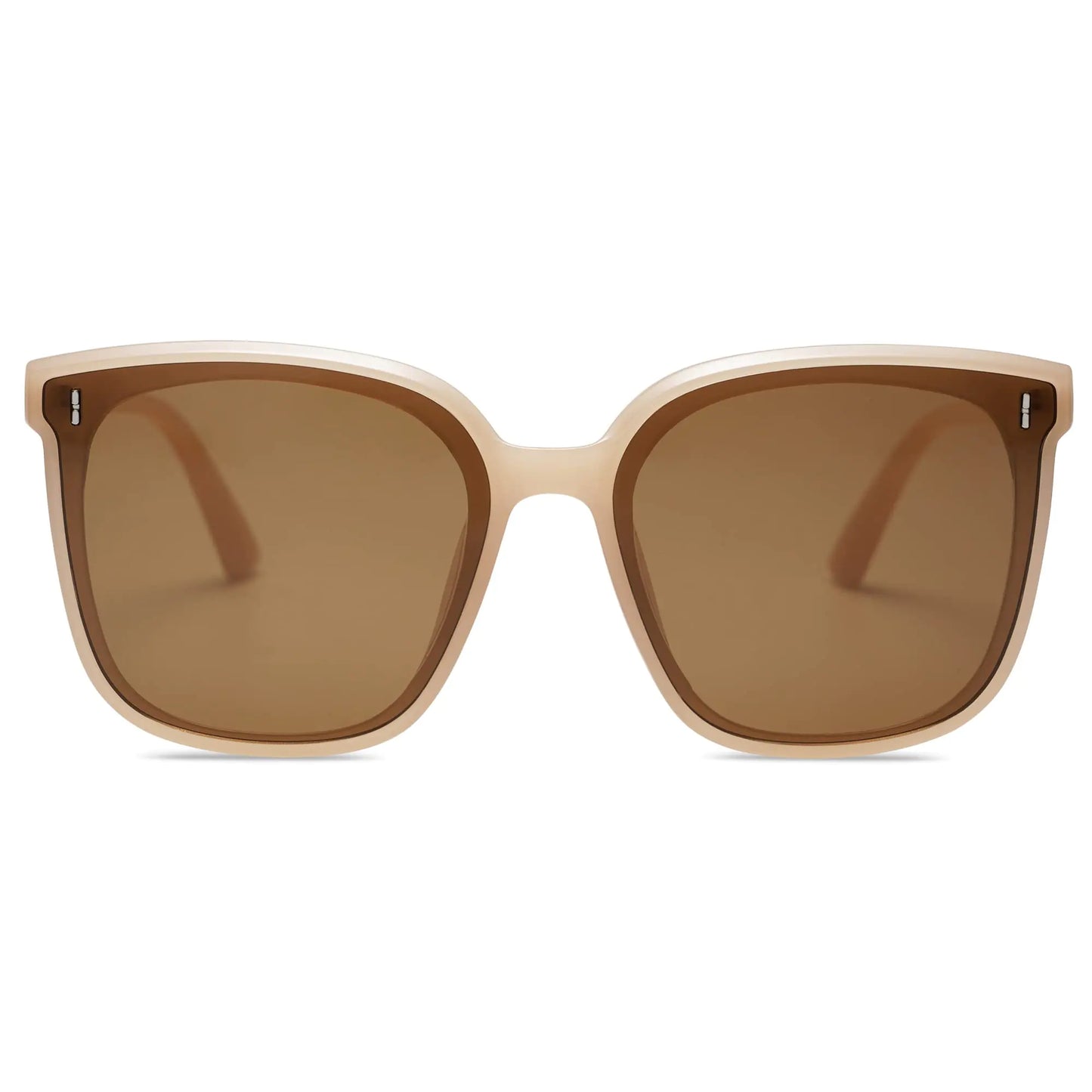 SOJOS Trendy Oversized Sunglasses for Women and Men Brown/Brown