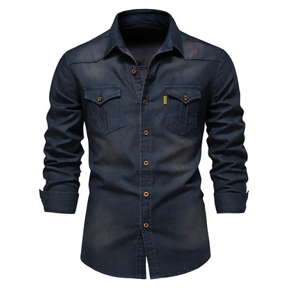 Dario Denim Long Sleeve Button-Up