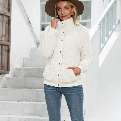 Lamb Plush Cardigan Jacket