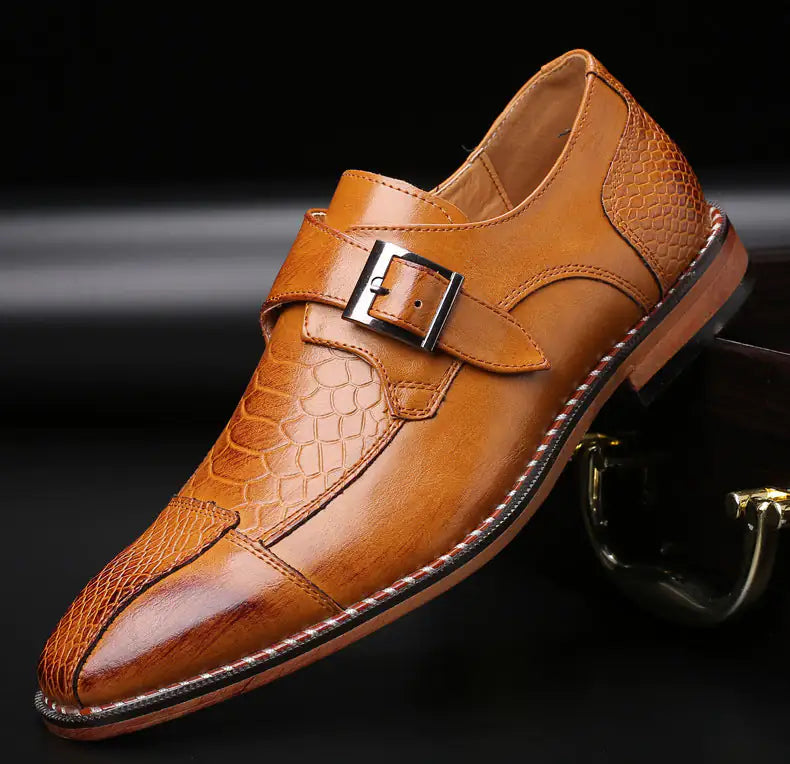 Elevate Your Style with Men's Monkstrap Leather Dress Shoes