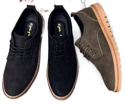 Men's Casual Suede Leather Work Shoes - British Style