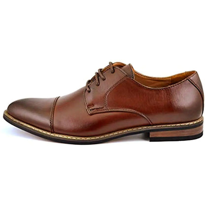 Bruno Moda Italy Men's Prince Classic Modern Formal Oxford Wingtip Lace Up Dress Shoes 10.5 Wide Prince-6-dk.brown