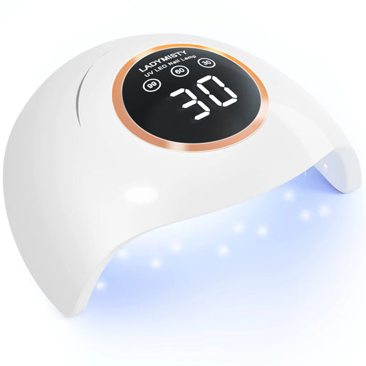 72W UV LED Nail Lamp Light Dryer for Nails Gel Polish with 18 Beads 3 Timer Setting & LCD Touch Display Screen, Auto Sensor, Professional Nails, White………