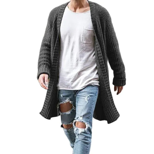 Men's Knit Cardigan Sweater Coat - Autumn Winter Fashion