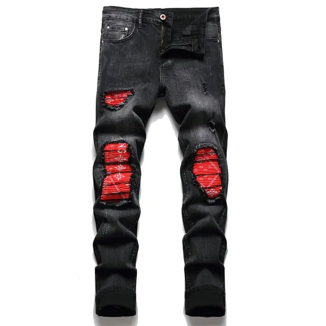 Men's Urban Paisley Patch Jeans