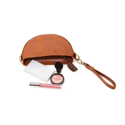 Brown Half Moon Bag