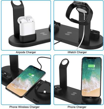 6 in 1 Wireless Charger Station