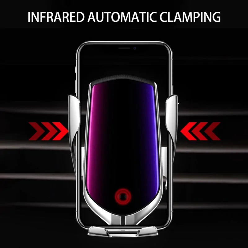 R1 Smart Auto-Clamping Qi Wireless Charger Car Mount