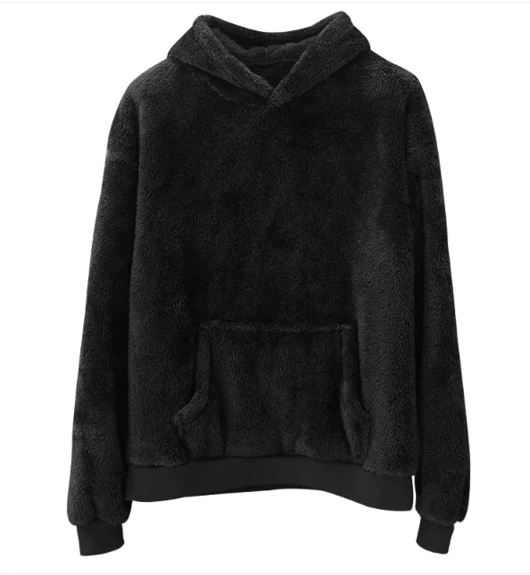 Double-sided Velvet Youth Hooded Sweater Men's Set