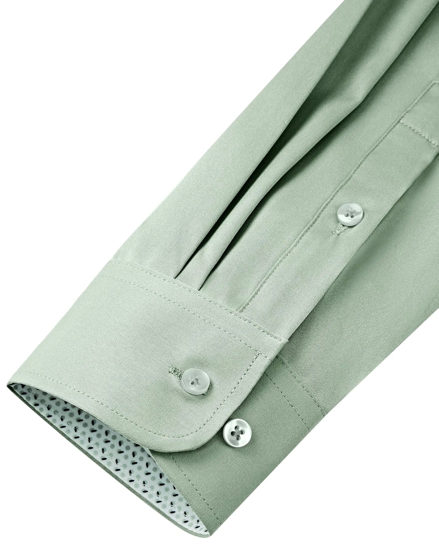 J.VER Men's Casual Long Sleeve Stretch Dress Shirt Wrinkle-Free Regular Fit Button Down Shirts Medium Sage Green