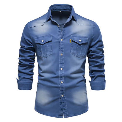 Dario Denim Long Sleeve Button-Up