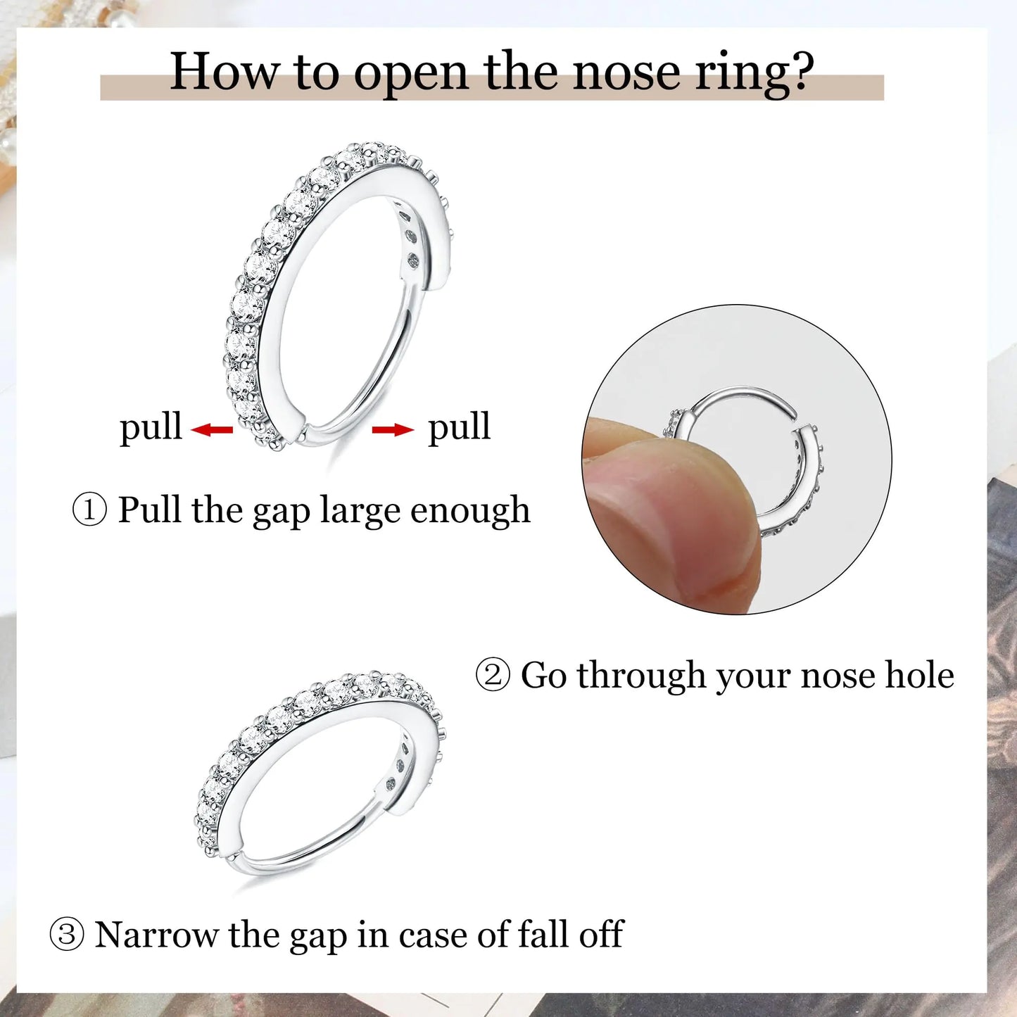 BESTEEL 14K Gold Filled Nose Ring Studs 20G Nose Rings Hoops Stud 316L Stainless Steel Nose Rings Round CZ Heart Simulated Diamond L Shaped Nose Stud Hypoallergenic Nostril Piercing Jewelry for Women Men 10Pcs Silver