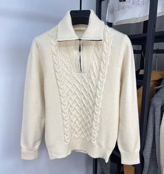 Jacquard Sweater Korean Casual