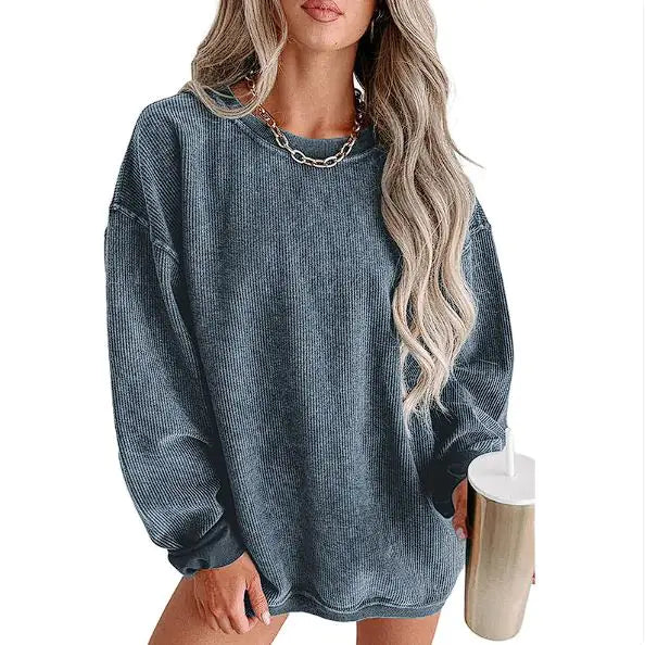 Women's Knitted Loose Sweatshirt