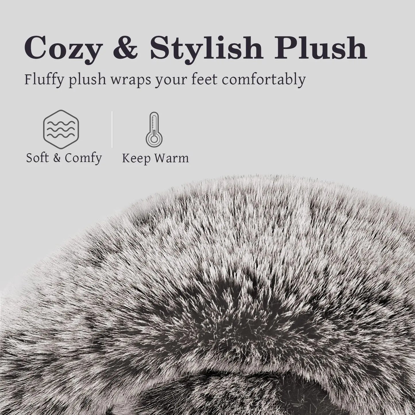 Cozyfurry Womens Cross Band Slippers Cozy Furry Fuzzy House Slippers Open Toe Fluffy Indoor Shoes Outdoor Slip on Warm Breathable Anti-skid Sole 7-8 Tip Coffee