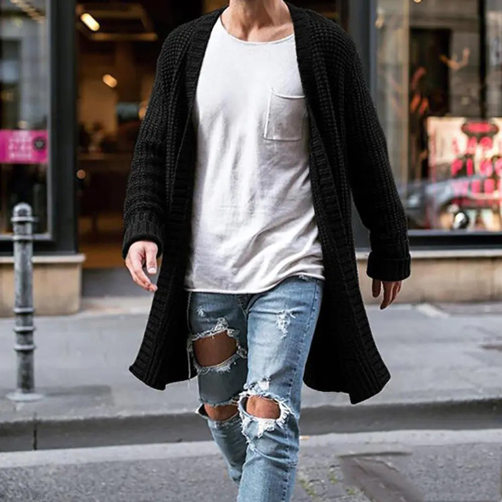 Men's Knit Cardigan Sweater Coat - Autumn Winter Fashion