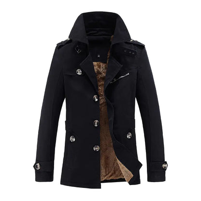 Hooded Men's Short Trench Coat