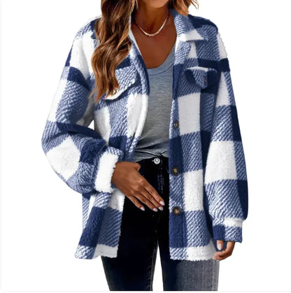 Chic Comfort Plaid Wool Jacket