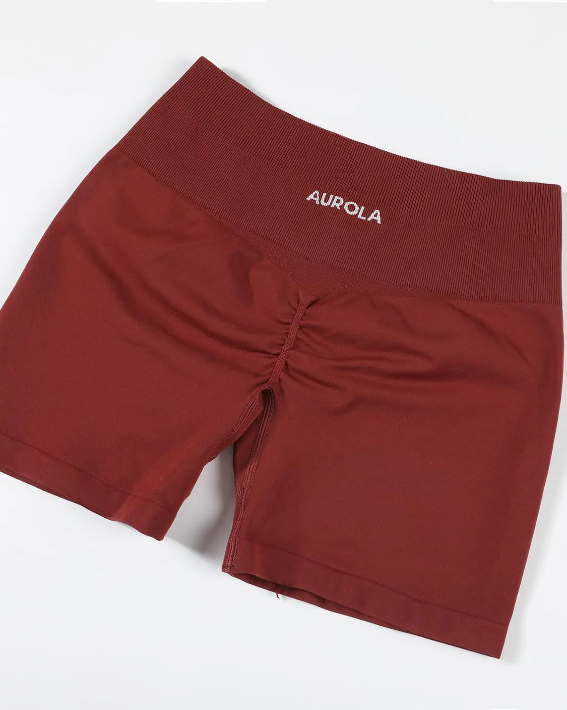 AUROLA Dream Collection Women Workout Shorts High Waist Gym Shorts, Scrunch Butt Seamless Athletic Shorts Large Fired Brick