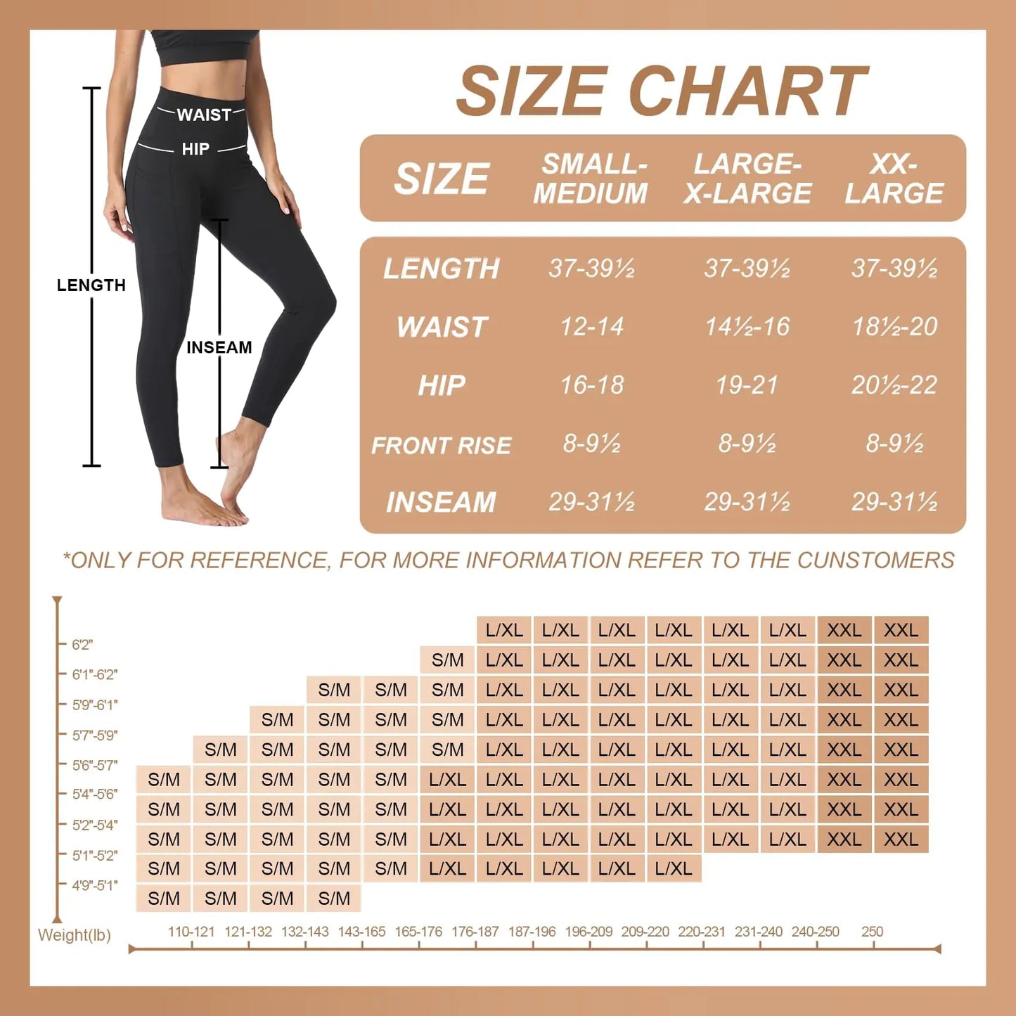 NexiEpoch High Waisted Leggings for Women - Black Tummy Control Compression Soft Yoga Pants for Workout Reg & Plus Size Two Pockets Small-Medium 1 Pack White