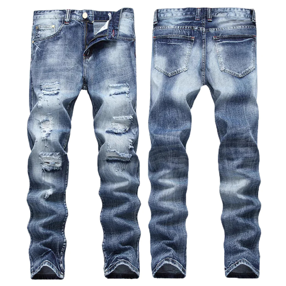 Fashionable Ripped Skinny Jeans for Men