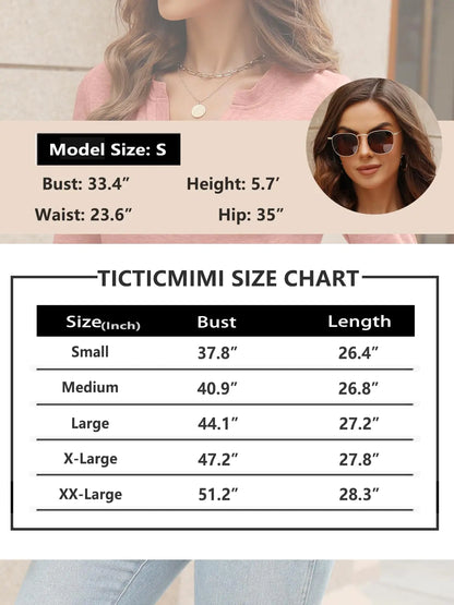 TICTICMIMI Women's V Neck 3/4 Sleeve T Shirts Casual Basic Summer Tees Shirts Loose Fit Tunic Tops X-Large Grey